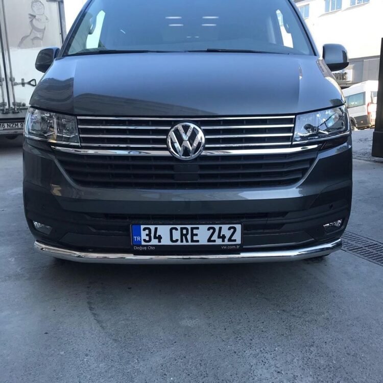 Front Bar (Single) Chrome, Volkswagen Transporter T5, T6, T7